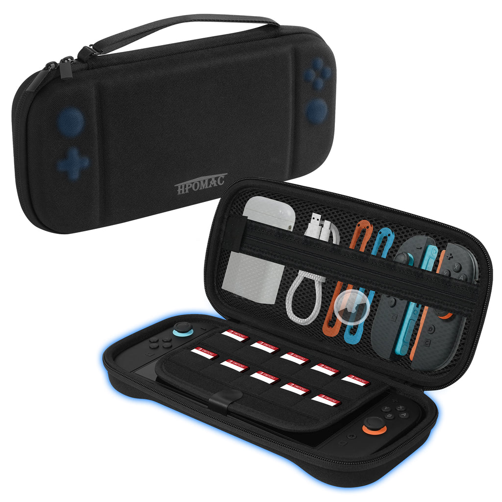 Étui de transport pour Nintendo Switch 2, sacoche de voyage rigide et étanche avec 10 emplacements pour cartes de jeu.