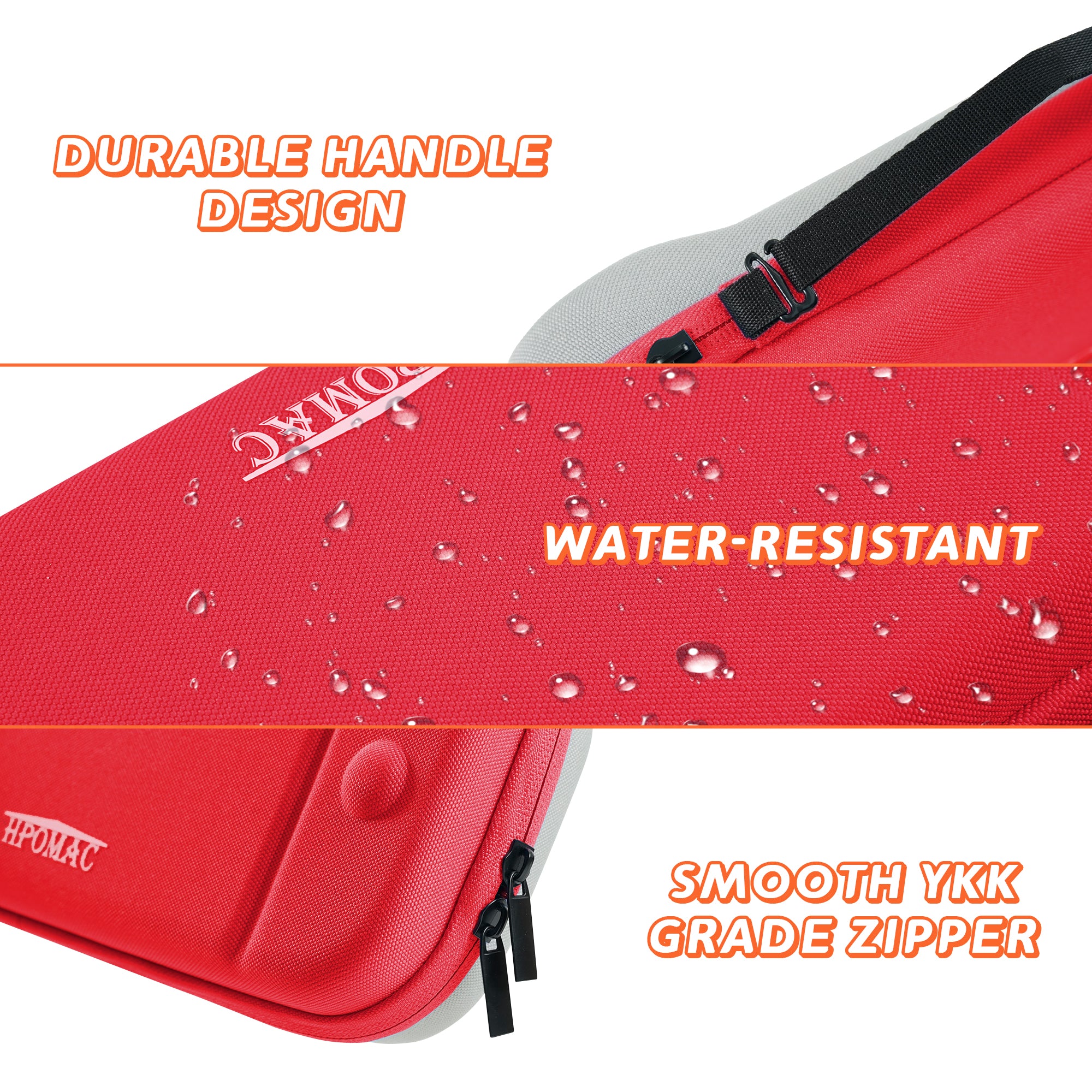 Nintendo Switch 2 Carrying Case, Hard Shell Protective travel Bag with 10 Game Card Slots, Waterproof, Red