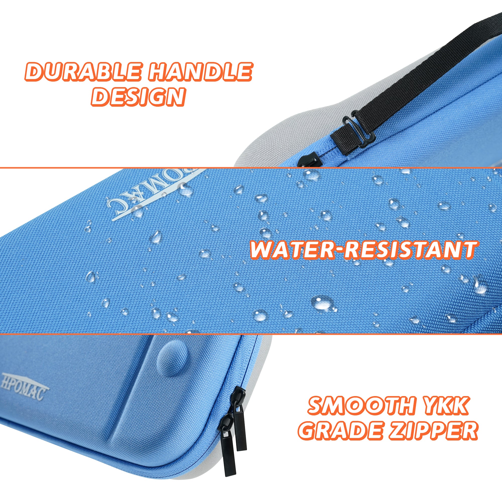 Nintendo Switch 2 Carrying Case, Hard Shell Protective travel Bag with 10 Game Card Slots, Waterproof, Blue