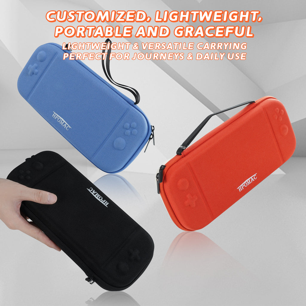 Nintendo Switch 2 Carrying Case, Hard Shell Protective travel Bag with 10 Game Card Slots, Waterproof, Red
